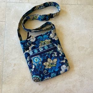 Vera Bradley Hipster Purse Bag Mod Floral Blue